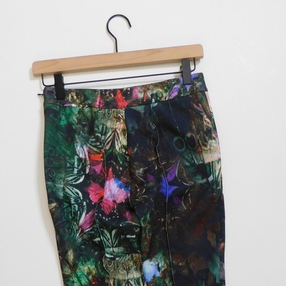 NWT!! TED BAKER Olivie Floral Tapered Pants Knit Stretch Chic Abstract 0 US 2 - Picture 9 of 16